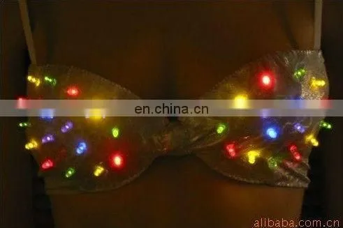 led bra/sexy model's light up bra