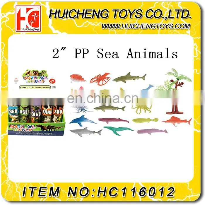 Vivid 12pcs non-taxic PVC plastic 1.5 inch 3D fame animal set small promotion gift toys EN71