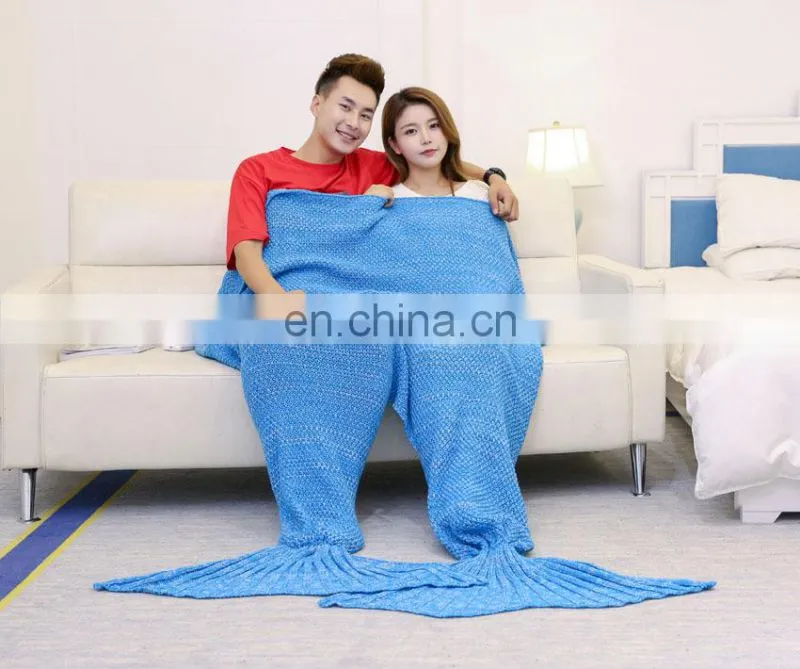 Wholesale blanket double mermaid tail blanket