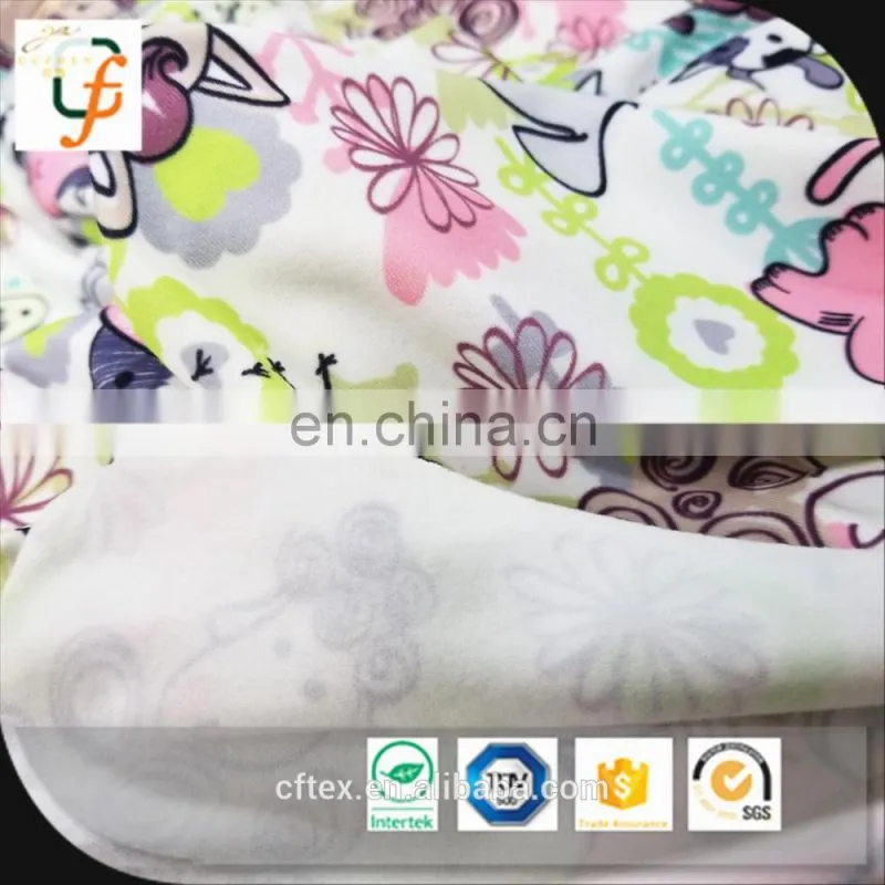 100% kids cheap microfiber brushed polyester fabric from china