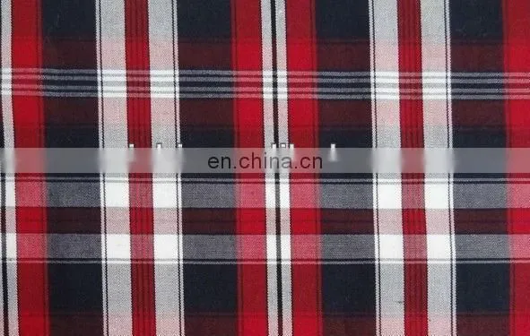 Wholesale fashionable T/C plaid linen woven shirt fabric