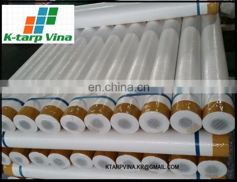 LIGHT DUTY - WHITE COLOR - PE TARPAULIN 42 GSM 09X100M ROLL