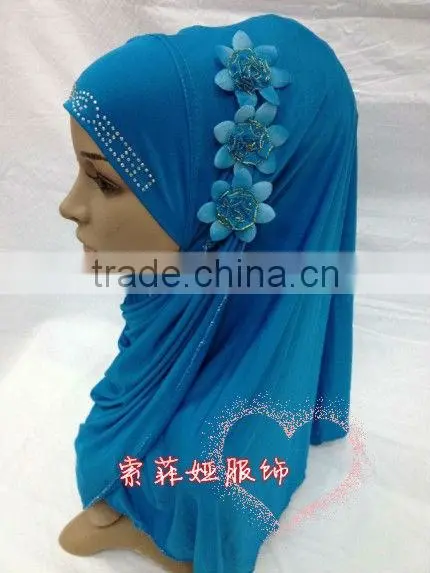 A552 Fashion modernFLOWER HIGH QUALITY ISLAMIC HEADSCARF ONE PIECE LONG MUSLIM HIJAB