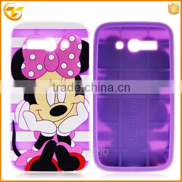 cartoon silicon cover for alcatel one touch pop c9