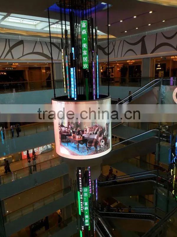 P6 column curve indoor full color decoration electron led display screen