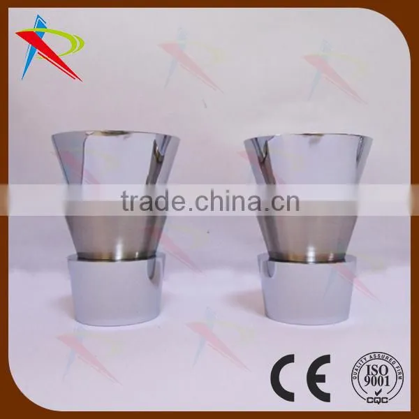 Chrome&black fancy cylinder design curtain finials