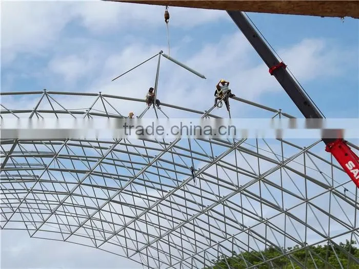 Light steel frame swimming pool roof