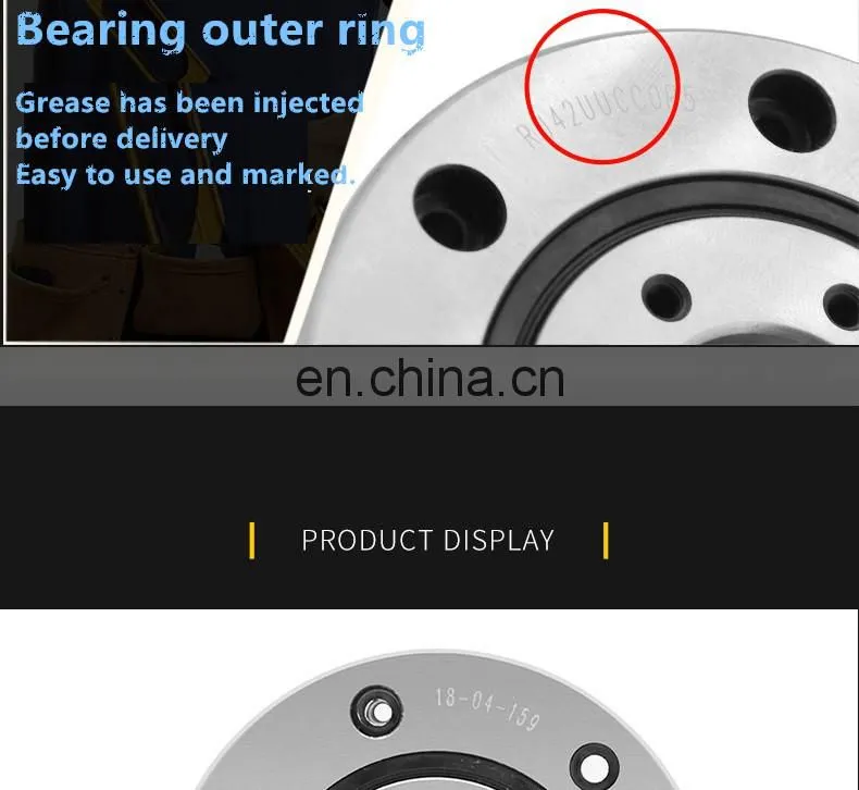 high precision Crossed Roller Bearings RU297(G) RU297GUUCC0 210*380*40mm
