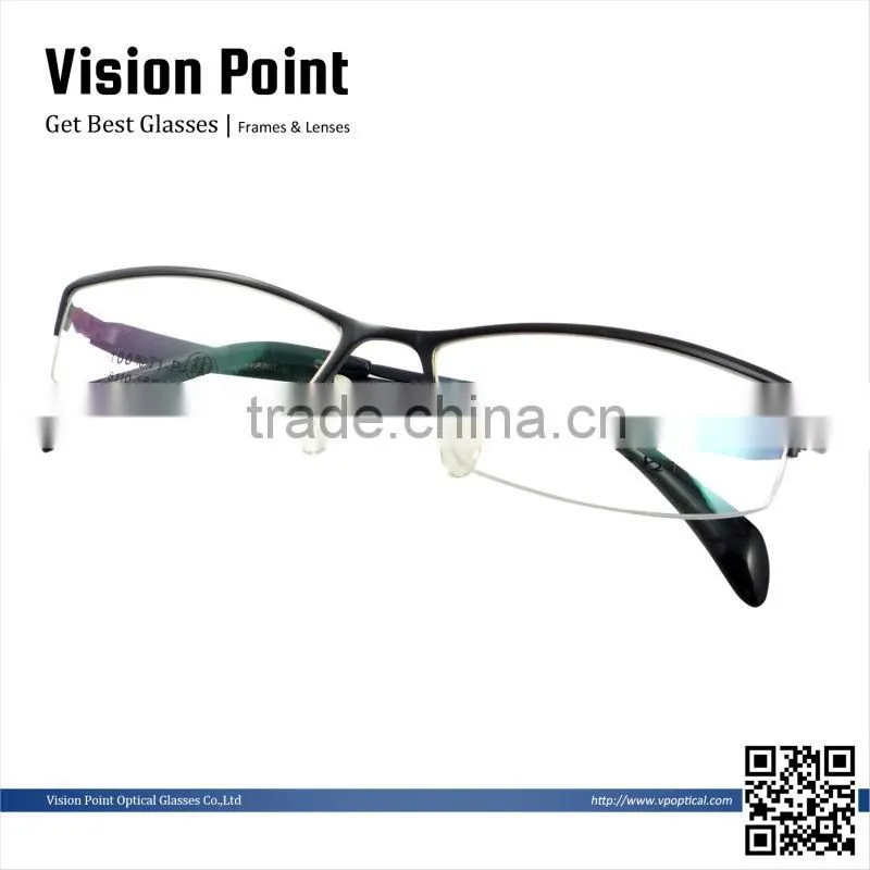 Fashion men semi-rimless pure titanium optical glasses frame