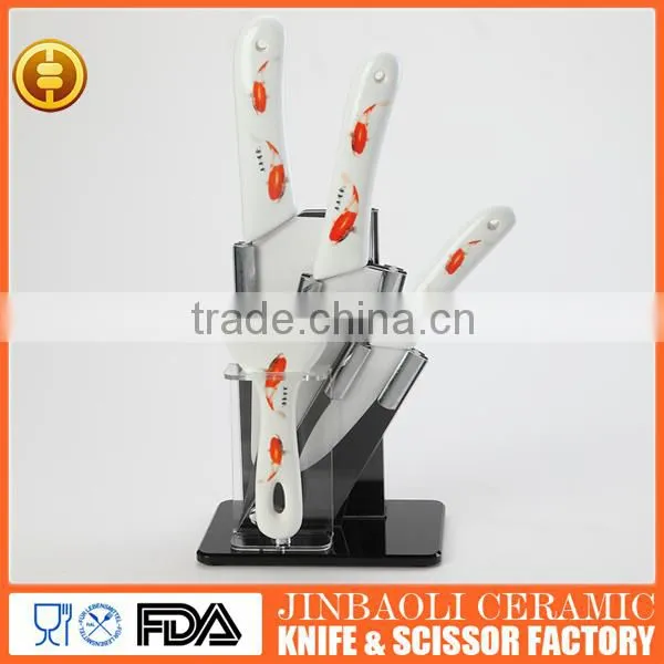 kitchen colorful handle ceramic cutlery knife set
