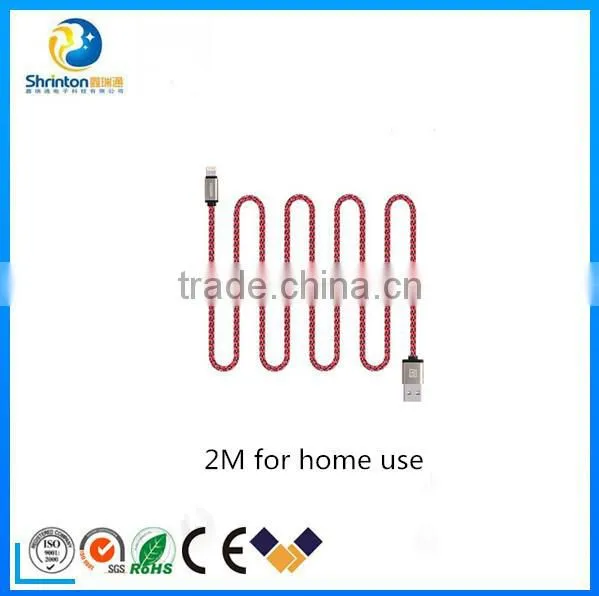 Wholesale 1M Nylon braided micro usb data cable