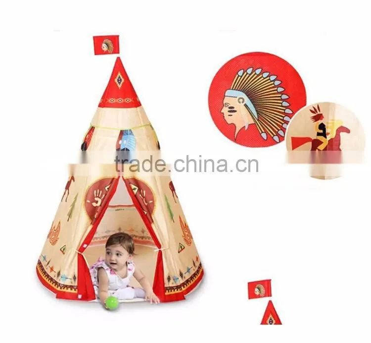 Indian Story Kids Tent Mosquito Kids House Play Princess Children Teepee Tent