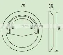 Round Trim Handle for Security Fire Door Panic Push Bar