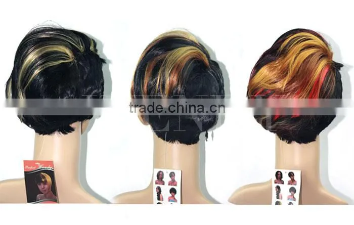 No Shedding Synthetic wigs for white women,Blonde high light hair wigs synthetic