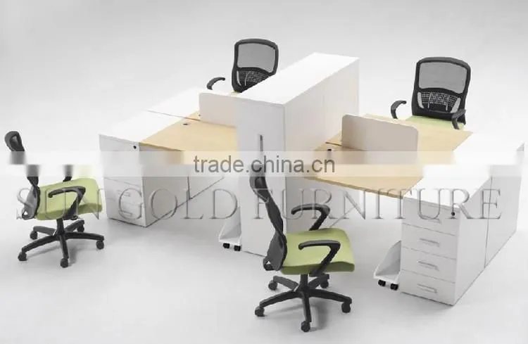 Simple but Most Fashionable Office Workstation for Four Office Staff(SZ-WSL329)