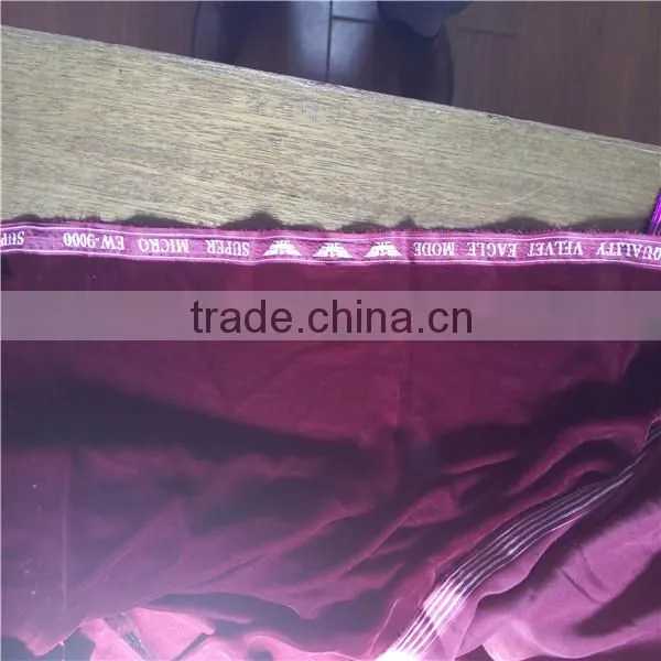 good quanlity 100% polyester dyeing mirco velvet 9000