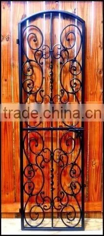 wrought iron cellar door with glass