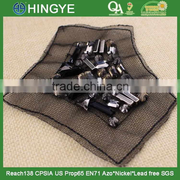 New arrival acrylic stone beaded applique patch for shoulder NH-003