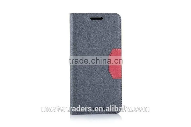 Frosted Auto Pull Flip Wallet PU Leather Case For HTC M9 MT-3024