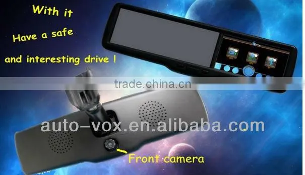 rearview mirror car monitor gps with DVR, FM transmission