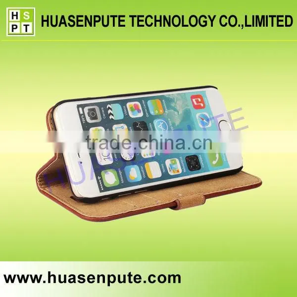 Vintage Style Leather Flip Magnetic Mobile Phone Cover Case For iPhone 6
