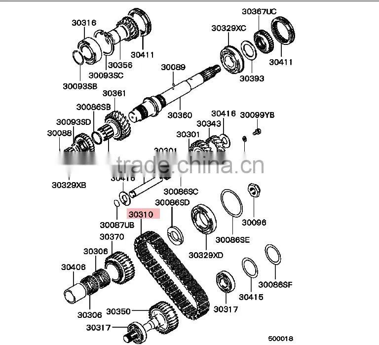 Transfer Output Shaft Drive Chain For Mitsubishi L300 P23W P24W P25W MD704196