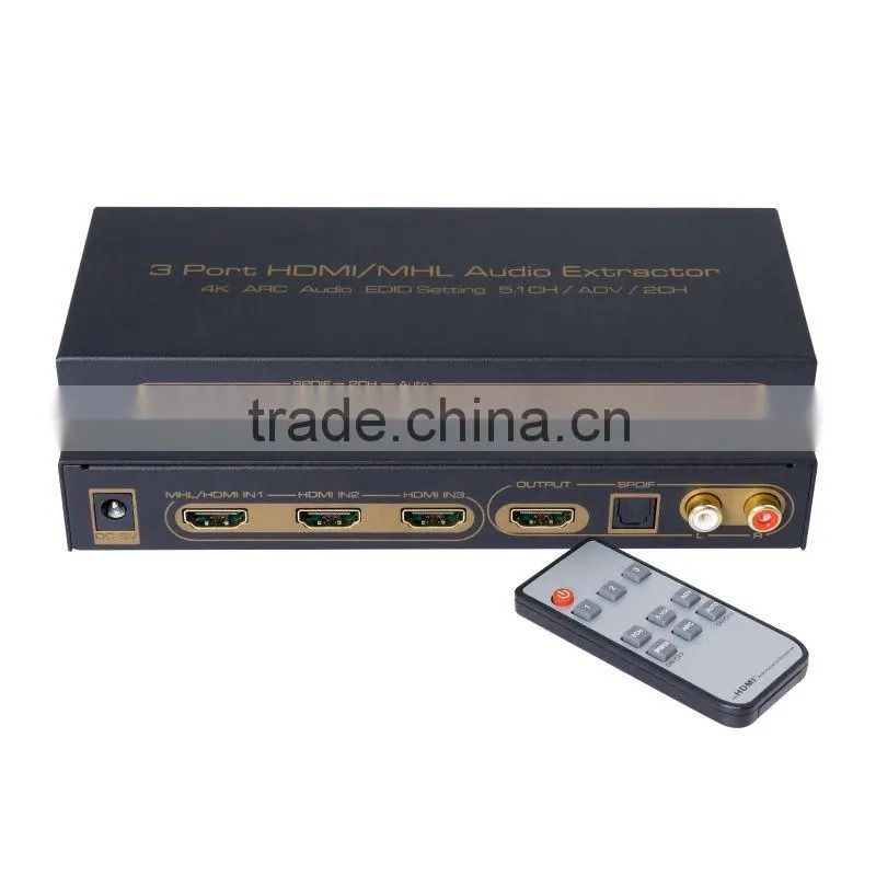 3 port HDMI switch with audio output