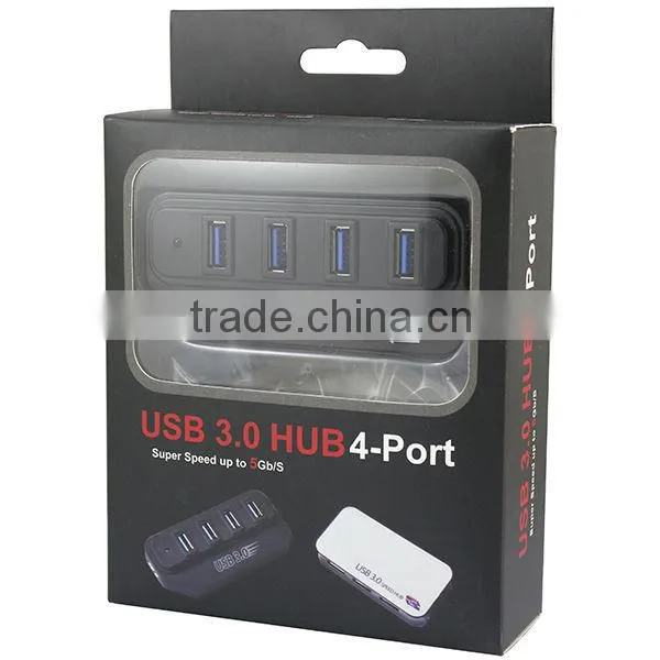 Super Speed 5Gbps USB 3.0 HUB 4 Port Led Indicator with 1M Cable