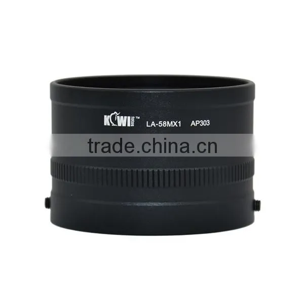 Kiwifotos Lens adapter tube LA-58MX1 provides 58mm filter mount for Pentax MX-1 Digital Camera