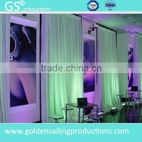 Portable pipe and drape stands for sale, pipe and drape system for trade show
