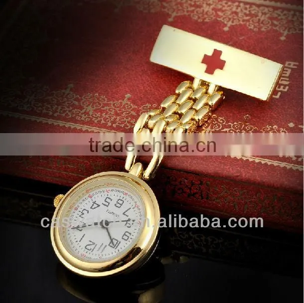 Golden Pocket Wacth for Nurse watch