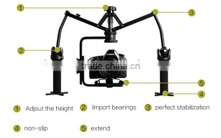 Huizhou latoured supplier high stabilization manufactory professional 3 axis gimbal dslr stabilizer for cameras videos