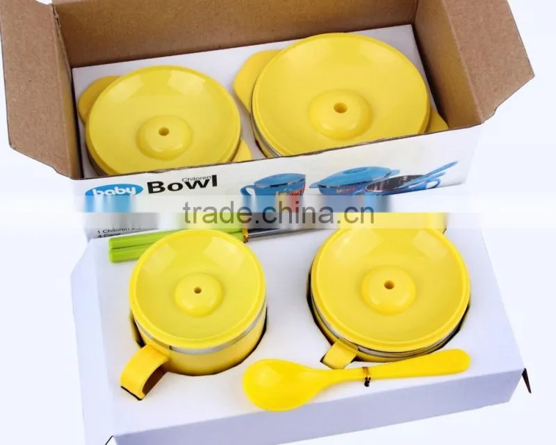 chinese wholesale 5 piece stainless steel mixing bowl set with lids for children