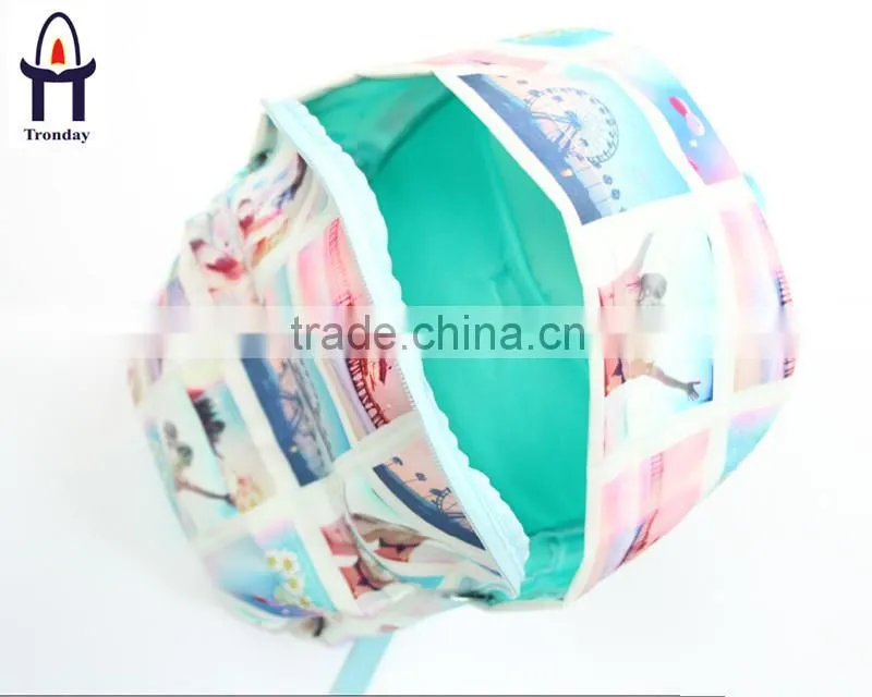 2015 hot heat transfer printing canvas school backpack