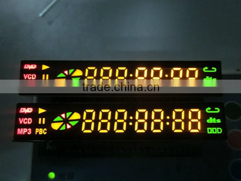 customized 4 digits 7 segment DVD player