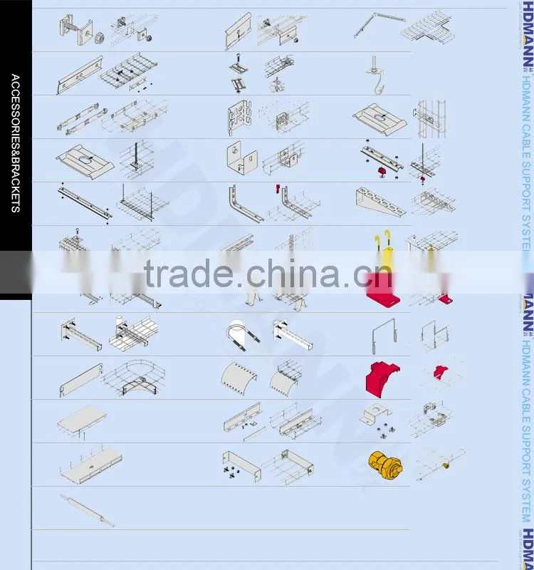 Specification electrical galvanised wire mesh cable tray with China oem supplier
