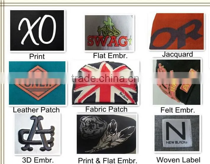 Flat bill custom leather patch logo snapback hats wholesale
