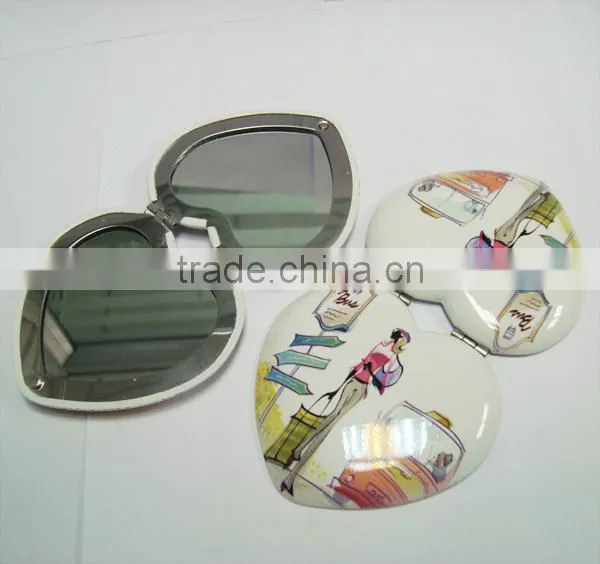 Square aluminum mini compact mirror with double sides
