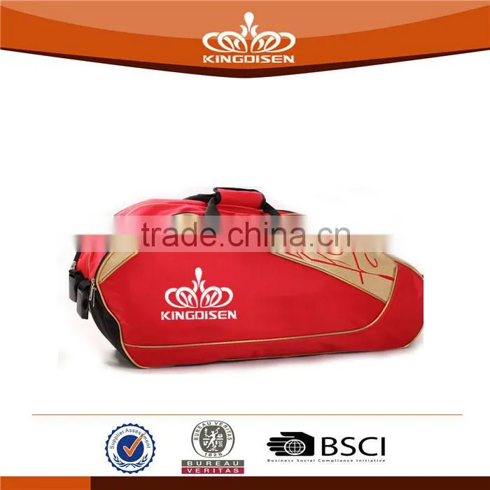 6 tennis racquets installed duffel bags with shoulder strap