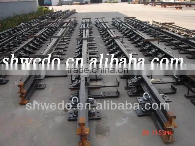 Grooved rail railroad turnout