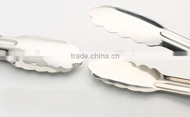 9"&10" kitchen utensils stainless steel food tong