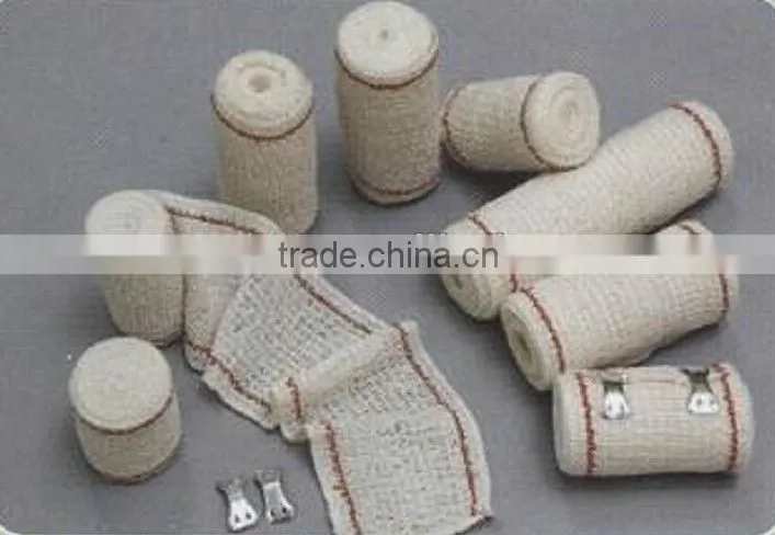 Crepe Elastic bandage unbleached(red line)