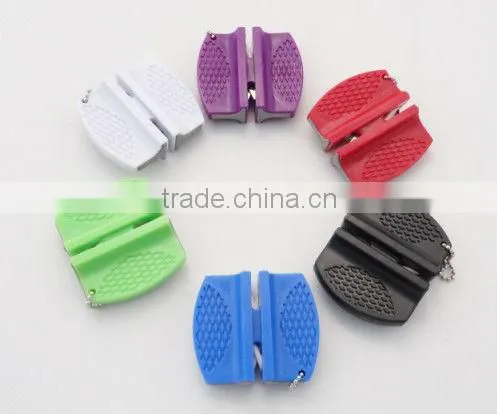 2-Step Portable/Pocket Knife Sharpener with Key Chain