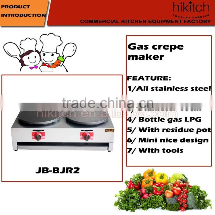 Commercial table top pancake machine stainless steel gas crepe maker