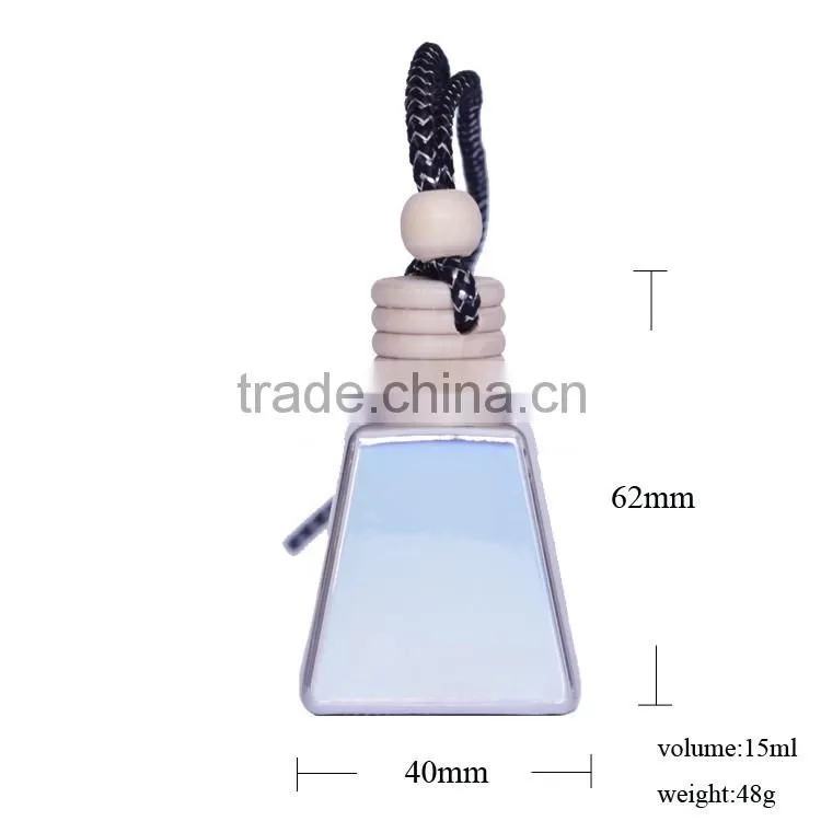 15ml silver perfume bottle pendant suppliers with screw wood cap
