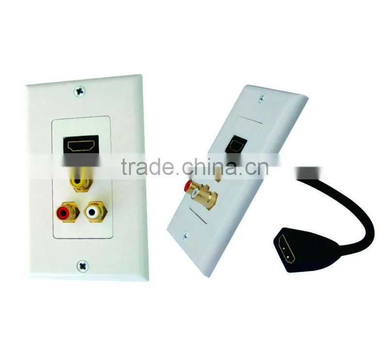 High quality 3 rca Wall Plate ( tv wall plate )