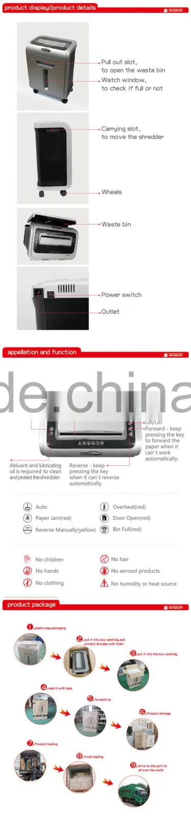office movable plastic shredding machine shredder new 8 sheets