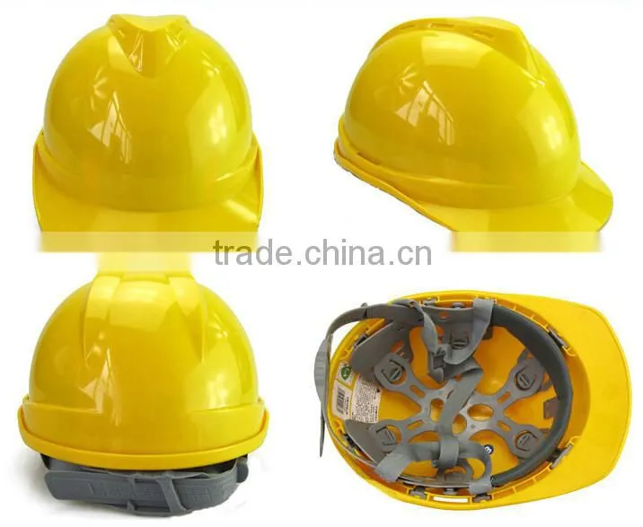 HDPE material V style and strengthen 8 fixed points harness adjustable safety helmet