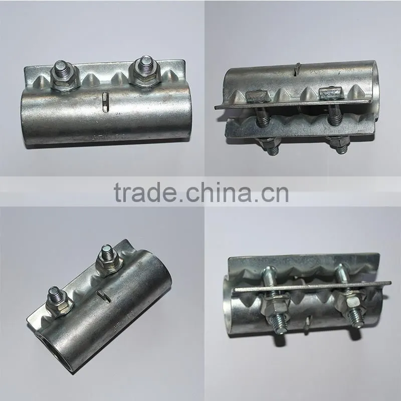Scaffolding pressed sleeve clamp for construction
