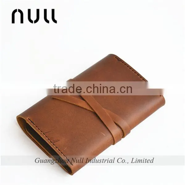 Vintage style leather notebook , diary , account book cover wallet